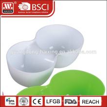 Plastic 2 dividers compartments soup plate